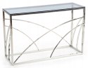 Halmar konsolka KN5 stelaż stal chromowana - srebrny, szkło - dymiony 120x40 do salonu przedpokoju pokoju Halmar konsolka KN5 stelaż stal chromowana - srebrny, szkło - dymiony 120x40 do salonu przedpokoju pokoju