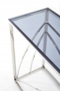Halmar konsolka KN5 stelaż stal chromowana - srebrny, szkło - dymiony 120x40 do salonu przedpokoju pokoju Halmar konsolka KN5 stelaż stal chromowana - srebrny, szkło - dymiony 120x40 do salonu przedpokoju pokoju