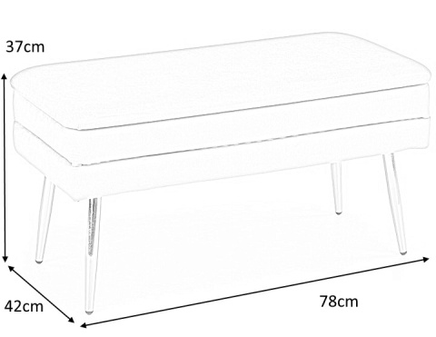 ŁAWKA TAPICEROWANA ZE SCHOWKIEM VELVA Halmar VELVET RÓŻOWY / STAL CHROMOWANA ZŁOTY 78x42 ŁAWKA TAPICEROWANA ZE SCHOWKIEM VELVA Halmar VELVET RÓŻOWY / STAL CHROMOWANA ZŁOTY 78x42