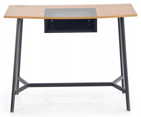 Halmar biurko B41 MDF okleinowany dąb złoty / czarny stal malowana proszkowo 100x50 Halmar biurko B41 MDF okleinowany dąb złoty / czarny stal malowana proszkowo 100x50