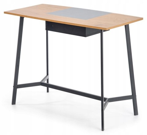 Halmar biurko B41 MDF okleinowany dąb złoty / czarny stal malowana proszkowo 100x50 Halmar biurko B41 MDF okleinowany dąb złoty / czarny stal malowana proszkowo 100x50
