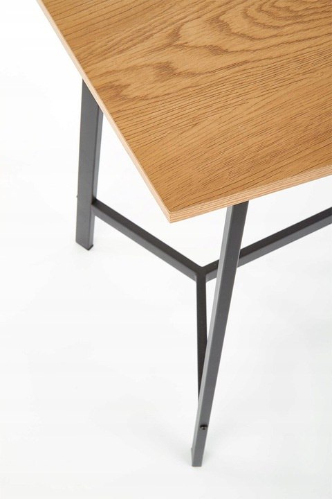 Halmar biurko B41 MDF okleinowany dąb złoty / czarny stal malowana proszkowo 100x50 Halmar biurko B41 MDF okleinowany dąb złoty / czarny stal malowana proszkowo 100x50