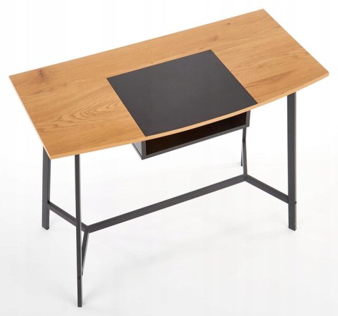 Halmar biurko B41 MDF okleinowany dąb złoty / czarny stal malowana proszkowo 100x50 Halmar biurko B41 MDF okleinowany dąb złoty / czarny stal malowana proszkowo 100x50
