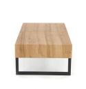 Halmar ława ze schowkiem CLARA MDF okleinowany dąb złoty/czarny stal malowana proszkowo 110x60 Halmar ława ze schowkiem CLARA MDF okleinowany dąb złoty/czarny stal malowana proszkowo 110x60