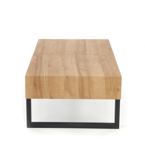 Halmar ława ze schowkiem CLARA MDF okleinowany dąb złoty/czarny stal malowana proszkowo 110x60 Halmar ława ze schowkiem CLARA MDF okleinowany dąb złoty/czarny stal malowana proszkowo 110x60