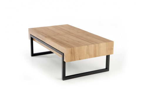 Halmar ława ze schowkiem CLARA MDF okleinowany dąb złoty/czarny stal malowana proszkowo 110x60 Halmar ława ze schowkiem CLARA MDF okleinowany dąb złoty/czarny stal malowana proszkowo 110x60