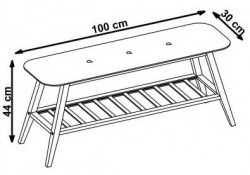 Halmar ławka tapicerowana ST15 / stojak na buty lite drewno bambus - tkanina popielaty 100x30 Halmar ławka tapicerowana ST15 / stojak na buty lite drewno bambus - tkanina popielaty 100x30