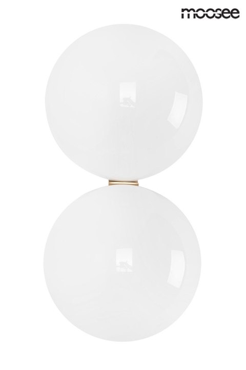Moosee MOOSEE Kinkiet lampa ścienna BOLL TWIN stal złota klosze szkło mleczne 2xG9 Moosee MOOSEE Kinkiet lampa ścienna BOLL TWIN stal złota klosze szkło mleczne 2xG9