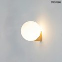 LAMPA ŚCIENNA KINKIET BOLL KULA stal ZŁOTA klosz SZKŁO MLECZNE G9 Moosee MOOSEE LAMPA ŚCIENNA KINKIET BOLL KULA stal ZŁOTA klosz SZKŁO MLECZNE G9 Moosee MOOSEE
