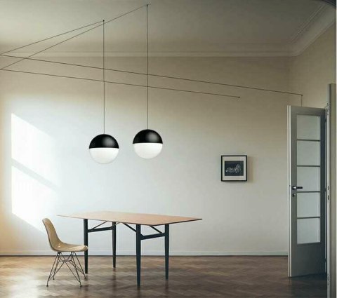 Moosee MOOSEE Kinkiet lampa ścienna wisząca BOWL DUO czarno biała E27 Moosee MOOSEE Kinkiet lampa ścienna wisząca BOWL DUO czarno biała E27