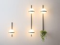 Moosee MOOSEE Kinkiet lampa ścienna LED PLANT WALL czarna metal klosz szklany biały na dole stelaża doniczka Moosee MOOSEE Kinkiet lampa ścienna LED PLANT WALL czarna metal klosz szklany biały na dole stelaża doniczka