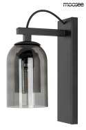 Moosee MOOSEE Kinkiet lampa ścienna RADON czarna stal klosze szkło dymiony Moosee MOOSEE Kinkiet lampa ścienna RADON czarna stal klosze szkło dymiony