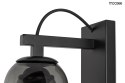 Moosee MOOSEE Kinkiet lampa ścienna RADON czarna stal klosze szkło dymiony Moosee MOOSEE Kinkiet lampa ścienna RADON czarna stal klosze szkło dymiony