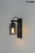 Moosee MOOSEE Kinkiet lampa ścienna RADON czarna stal klosze szkło dymiony Moosee MOOSEE Kinkiet lampa ścienna RADON czarna stal klosze szkło dymiony