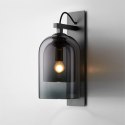 Moosee MOOSEE Kinkiet lampa ścienna RADON czarna stal klosze szkło dymiony Moosee MOOSEE Kinkiet lampa ścienna RADON czarna stal klosze szkło dymiony