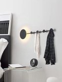 Moosee MOOSEE Kinkiet lampa ścienna LED SHADOW HANG z wieszakiem czarna metal
