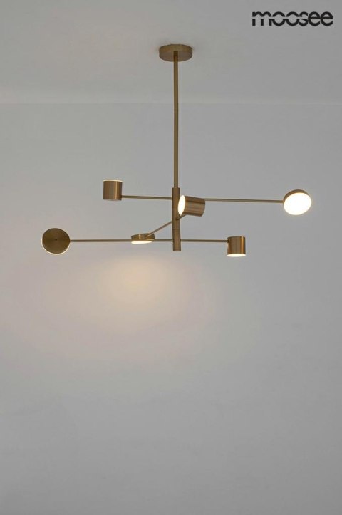 Moosee MOOSEE lampa wisząca LED PIAZETTA złota stal elegancka i nowoczesna Moosee MOOSEE lampa wisząca LED PIAZETTA złota stal elegancka i nowoczesna