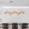 LAMPA WISZĄCA SUFITOWA ROMEO GOLD stal ZŁOTA / klosze szklane BURSZTYNOWE 8xE14 Moosee MOOSEE LAMPA WISZĄCA SUFITOWA ROMEO GOLD stal ZŁOTA / klosze szklane BURSZTYNOWE 8xE14 Moosee MOOSEE