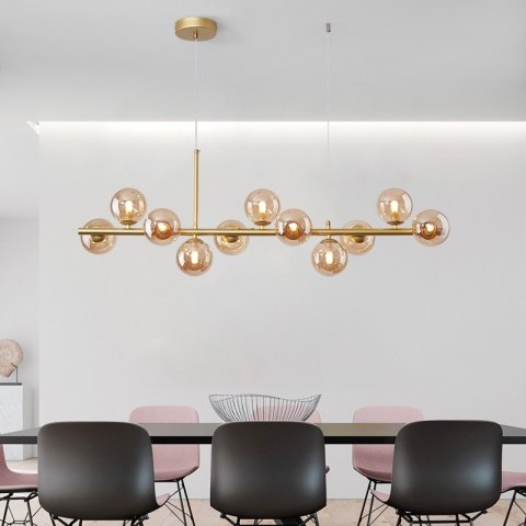 LAMPA WISZĄCA SUFITOWA ROMEO GOLD stal ZŁOTA / klosze szklane BURSZTYNOWE 8xE14 Moosee MOOSEE LAMPA WISZĄCA SUFITOWA ROMEO GOLD stal ZŁOTA / klosze szklane BURSZTYNOWE 8xE14 Moosee MOOSEE