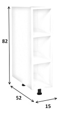 Halmar VENTO D-15/82 szafka dolna otwarta dąb craft - stojąca szafka kuchenna z półkami - regulowane nóżki Halmar VENTO D-15/82 szafka dolna otwarta dąb craft - stojąca szafka kuchenna z półkami - regulowane nóżki