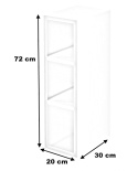 Halmar VENTO G-20/72 szafka górna otwarta dąb craft - szafka kuchenna wisząca z półkami - płyta laminowana Halmar VENTO G-20/72 szafka górna otwarta dąb craft - szafka kuchenna wisząca z półkami - płyta laminowana