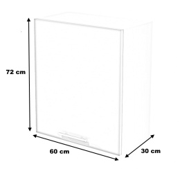 Halmar VENTO G-60/72 szafka górna front: antracyt - dąb craft - szafka kuchenna wisząca - płyta laminowana