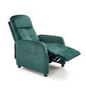 Halmar FELIPE 2 fotel wypoczynkowy rozkładany ciemny zielony, BLUVEL #78