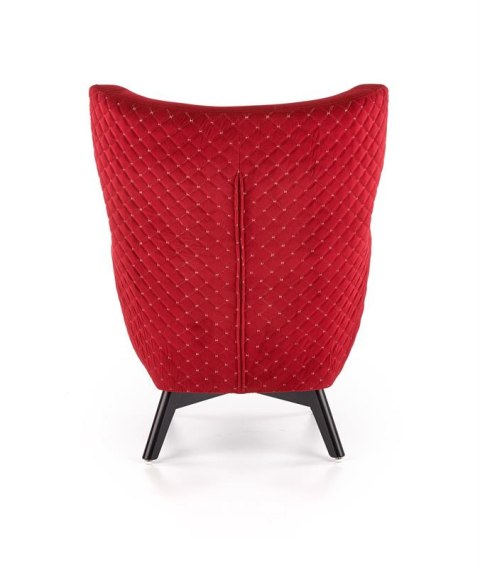 Halmar MARVEL fotel wypoczynkowy bordowy / czarny materiał: tkanina velvet / drewno lite Halmar MARVEL fotel wypoczynkowy bordowy / czarny materiał: tkanina velvet / drewno lite