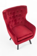 Halmar MARVEL fotel wypoczynkowy bordowy / czarny materiał: tkanina velvet / drewno lite Halmar MARVEL fotel wypoczynkowy bordowy / czarny materiał: tkanina velvet / drewno lite