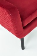 Halmar MARVEL fotel wypoczynkowy bordowy / czarny materiał: tkanina velvet / drewno lite Halmar MARVEL fotel wypoczynkowy bordowy / czarny materiał: tkanina velvet / drewno lite