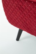 Halmar MARVEL fotel wypoczynkowy bordowy / czarny materiał: tkanina velvet / drewno lite Halmar MARVEL fotel wypoczynkowy bordowy / czarny materiał: tkanina velvet / drewno lite