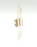 KINKIET LAMPA ŚCIENNA AMADEO ZŁOTA metal KLOSZE KRYSZTAŁOWE E14 King Home nowoczesna i elegancka KINKIET LAMPA ŚCIENNA AMADEO ZŁOTA metal KLOSZE KRYSZTAŁOWE E14 King Home nowoczesna i elegancka