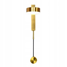 King Home Kinkiet Lampa ścienna LED CLARID GOLD złota aluminium metal regulowany klosz