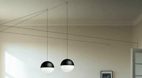 Moosee MOOSEE Kinkiet lampa ścienna wisząca BOWL DUO czarno biała E27 Moosee MOOSEE Kinkiet lampa ścienna wisząca BOWL DUO czarno biała E27
