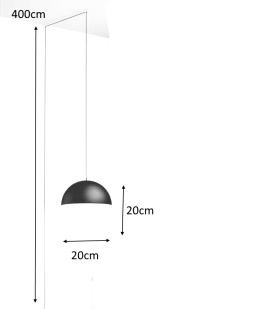 KINKIET LAMPA ŚCIENNA wisząca BOWL czarno biała E27 Moosee MOOSEE