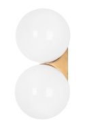 Moosee MOOSEE Kinkiet lampa ścienna BOLL TWIN stal złota klosze szkło mleczne 2xG9 Moosee MOOSEE Kinkiet lampa ścienna BOLL TWIN stal złota klosze szkło mleczne 2xG9
