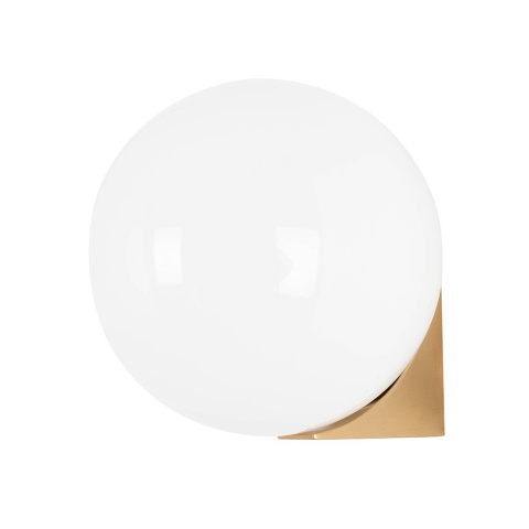 LAMPA ŚCIENNA KINKIET BOLL KULA stal ZŁOTA klosz SZKŁO MLECZNE G9 Moosee MOOSEE LAMPA ŚCIENNA KINKIET BOLL KULA stal ZŁOTA klosz SZKŁO MLECZNE G9 Moosee MOOSEE