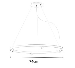 Moosee MOOSEE lampa wisząca LED CIRCLE SPOT 74 GOLD złota stal nierdzewna akryl