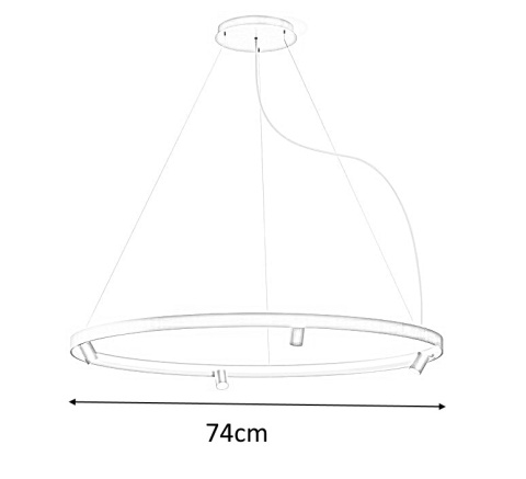 Moosee MOOSEE lampa wisząca LED CIRCLE SPOT 74 GOLD złota stal nierdzewna akryl Moosee MOOSEE lampa wisząca LED CIRCLE SPOT 74 GOLD złota stal nierdzewna akryl