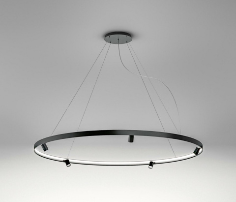 Moosee MOOSEE lampa wisząca LED CIRCLE SPOT 98 BLACK grafitowa stal nierdzewna akryl dodatkowe punkty światła Moosee MOOSEE lampa wisząca LED CIRCLE SPOT 98 BLACK grafitowa stal nierdzewna akryl dodatkowe punkty światła