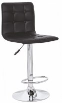Halmar H29 hoker czarny/chrom ekoskóra/stal chromowana Halmar H29 hoker czarny/chrom ekoskóra/stal chromowana