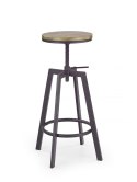 HOKER H64 REGULOWANA WYSOKOŚĆ Halmar OLD VASION / COFFEE MDF laminowany stal malowana HOKER H64 REGULOWANA WYSOKOŚĆ Halmar OLD VASION / COFFEE MDF laminowany stal malowana