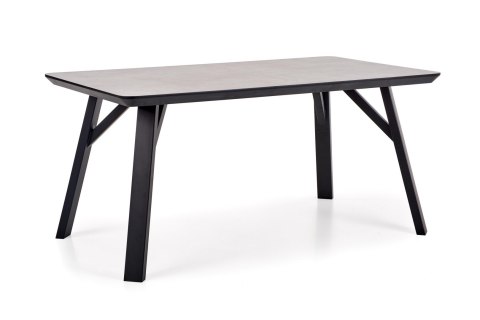 Halmar HALIFAX stół prostokątny 160x90 jasny beton MDF laminowany nogi stal malowana proszkowo czarny Halmar HALIFAX stół prostokątny 160x90 jasny beton MDF laminowany nogi stal malowana proszkowo czarny