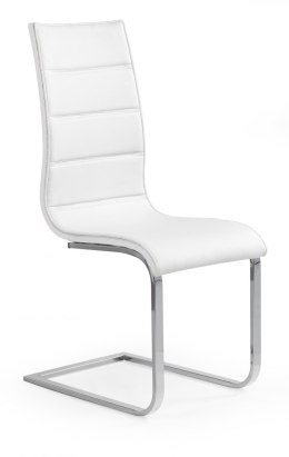 Halmar K104 krzesło na płozach biały / biały ekoskóra