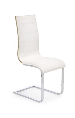 Halmar K104 krzesło biały/sonoma ekoskóra