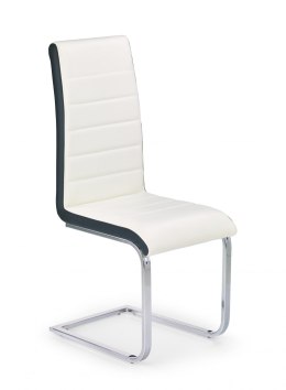 Halmar K132 krzesło biało-czarny ekoskóra płozy
