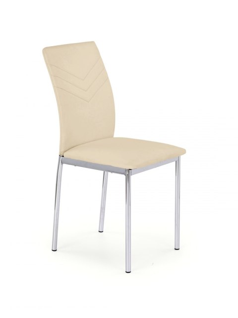 Halmar K137 krzesło Beżowy ekoskóra stelaż stal Chrom materiał: stal chromowana / ekoskóra Halmar K137 krzesło Beżowy ekoskóra stelaż stal Chrom materiał: stal chromowana / ekoskóra