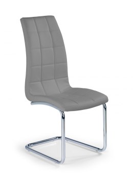 Halmar K147 krzesło Popiel/Chrom ekoskóra/metal