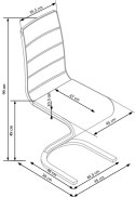 Halmar K194 krzesło do jadalni czarny, materiał: stal chromowana / eco skóra / sklejka lakierowana