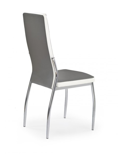Halmar K210 krzesło do jadalni popiel / biały, materiał: stal chromowana / ekoskóra Halmar K210 krzesło do jadalni popiel / biały, materiał: stal chromowana / ekoskóra